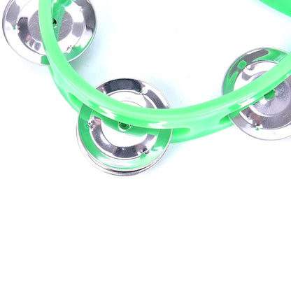 Handheld Tambourine with Metal Bells – Plastic Percussion Toy for Kids, KTV & Party Games