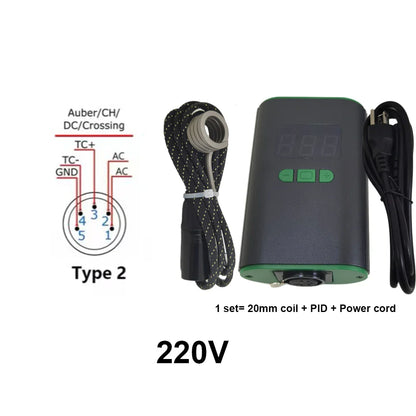 Electronic Nail PID Temperature Controller – Portable Heating Coil Control Box