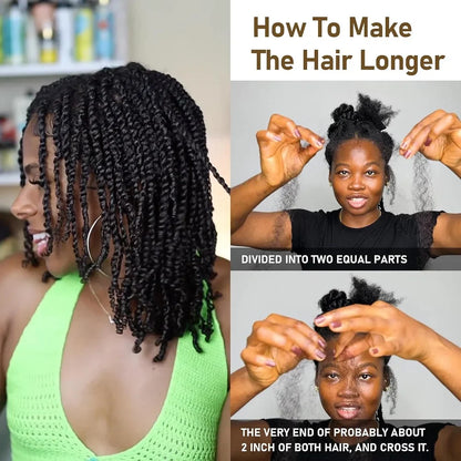 Afro Kinky Bulk Human Hair – 30g/pc Natural Black Brazilian Curly Hair for Braids & Dreadlock Extensions