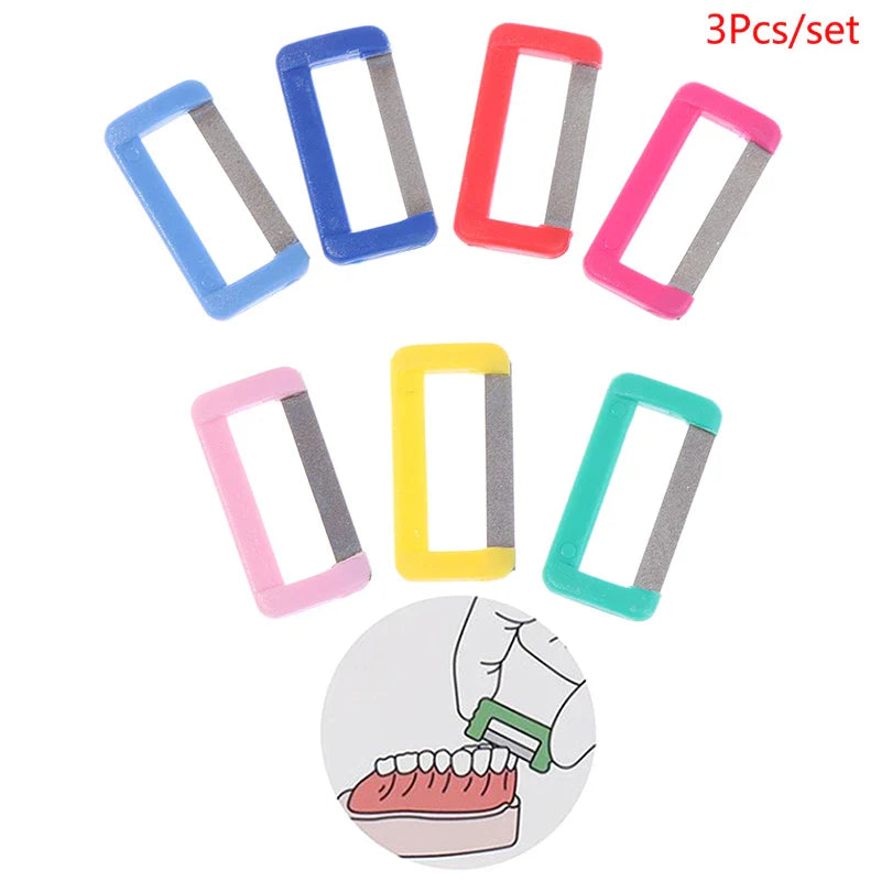 3pcs Disposable Dental Orthodontic Polishing Tools – Enamel Reducer & Teeth Whitening Material