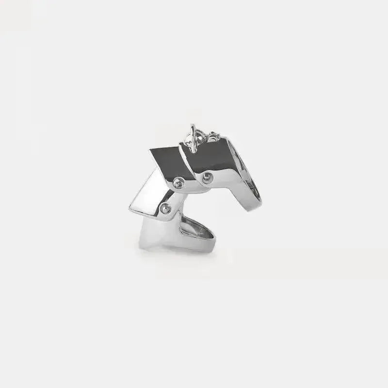 Anime Oosaki Nana Cosplay Metal Armor Ring – Rock Punk Style Movable Joint Jewelry for Unisex Gift