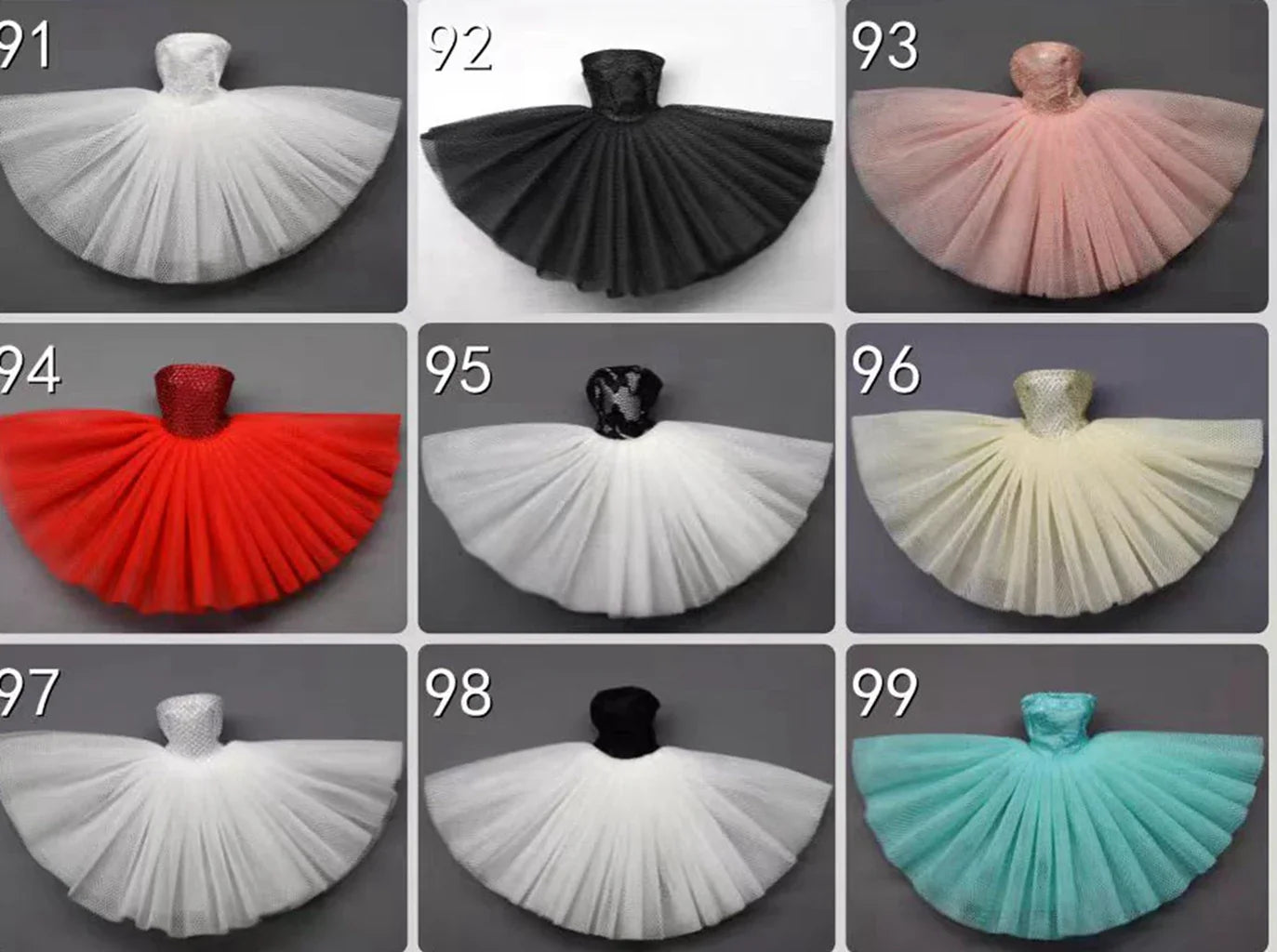 Chest Wrap Wedding Dress Skirt – Blythe, Licca, Azone OB22/OB24 Doll Dress-Up Accessories