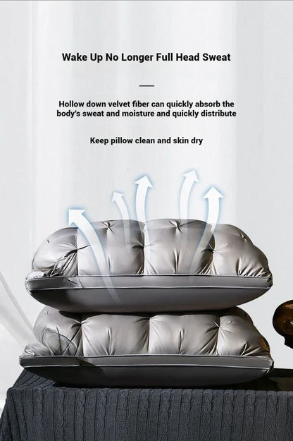 Comfortable Sleeping Pillow – 5-Star Hotel Quality, Soft Three-Dimensional Bilateral Washed Solid Color Pillow