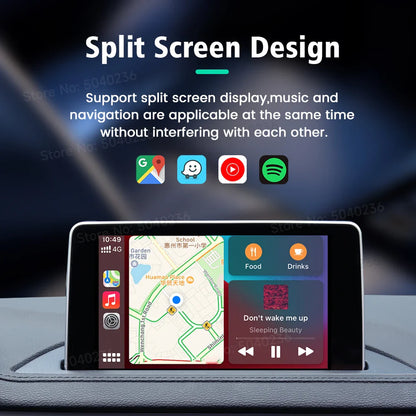 CarlinKit Mini 5 SE Wireless CarPlay Adapter – Fast 5.8GHz WiFi & Bluetooth for iPhone, Spotify, Waze, Split Screen