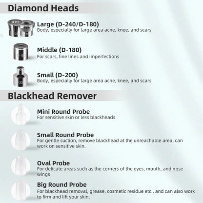 Professional Diamond Microdermabrasion Machine – At-Home Facial Peeling & Deep Cleaning Skin Care Tool