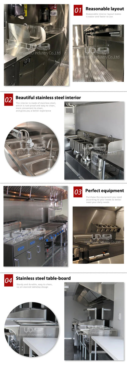 Mobile Fast Food Trailer – Fully Equipped Enclosed BBQ Vending Cart & Restaurant Food Truck with Full Kitchen