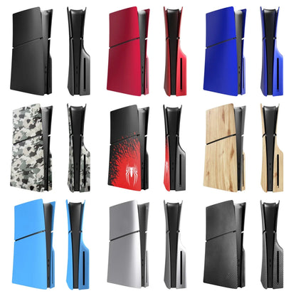 Custom Replacement Faceplates for PS5 Slim Disc Edition Console - Premium ABS Hard Case Front and Back Panels
