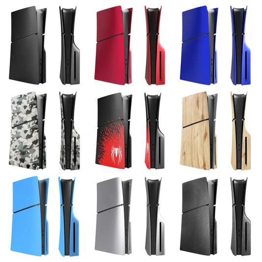 Custom Replacement Faceplates for PS5 Slim Disc Edition Console - Premium ABS Hard Case Front and Back Panels