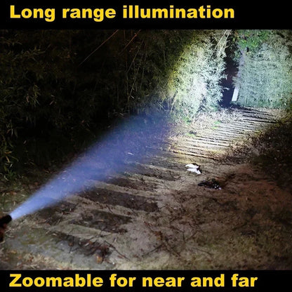 LED Baseball Bat Flashlight: Aluminum Alloy, Focusable & Zoomable, Super Bright Self Defense Torch - Tactical Baton for Emergency Use