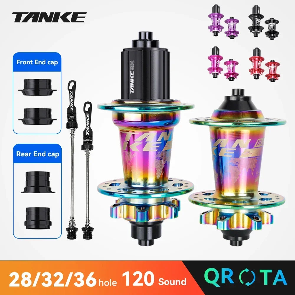 TANKE 120 Click MTB Hub – 6-Bearing Front & Rear Bicycle Hub for 7-12 Speed, 28/32/36 Holes, Disc Brake