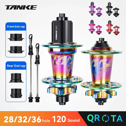 TANKE 120 Click MTB Hub – 6-Bearing Front & Rear Bicycle Hub for 7-12 Speed, 28/32/36 Holes, Disc Brake