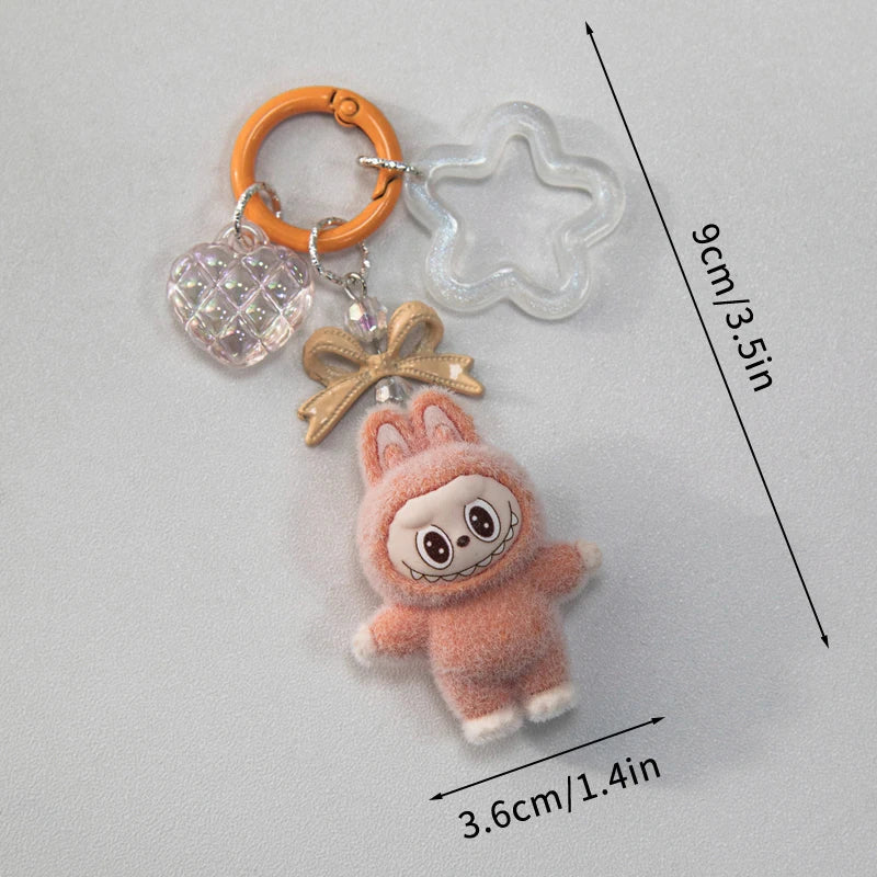 Kawaii Plush Keychain – Cute Aesthetic Bag Charm for Women, Wedding & Party Gifts