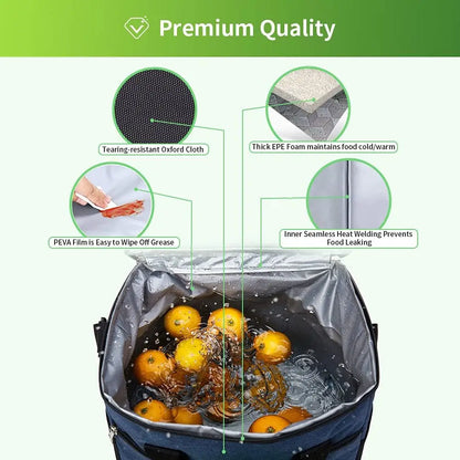 15L Collapsible Cooler Bag – Large Insulated Picnic Lunch Bag for Outdoor Travel, Camping, BBQ & Family Party