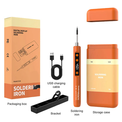 Portable Type-C Digital Soldering Iron Kit – 8-15W Fast Heating Adjustable Temperature Mini Repair Tool