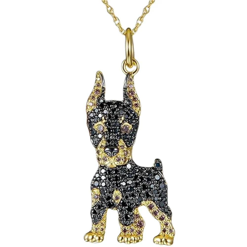 Schnauzer Dog Pendant Necklace – Cute & Elegant Puppy Jewelry for Women, Perfect Gift for Dog Lovers