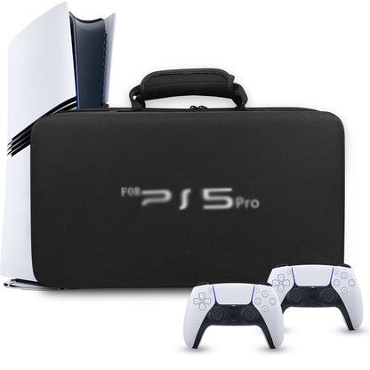 PS5 Pro Gaming Console Carrying Case - Large Capacity Organizer Bag with Shoulder Strap | Protective Storage Accessory