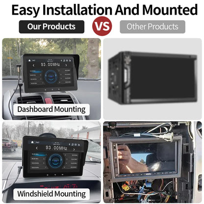 Grandnavi 7-Inch Car Multimedia Player – Wireless CarPlay & Android Auto Portable Touch Screen Universal Car Radio Video System