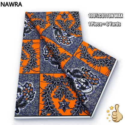 Original 100% Cotton African Wax Print Fabric - Soft Ankara Batik DIY Pagne
