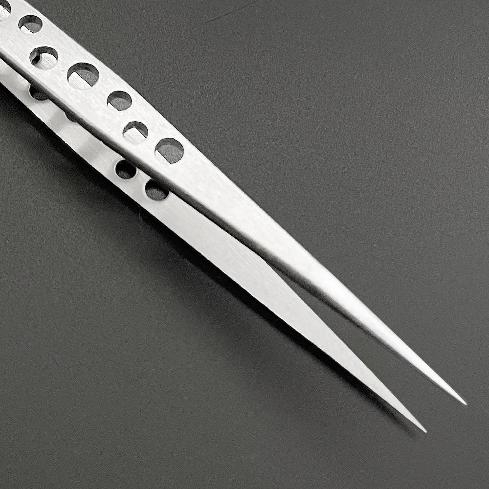 Precision Anti-Static Electronics Tweezers Set – Stainless Steel Curved & Straight Tip Forceps for Phone Repair & Industrial Use