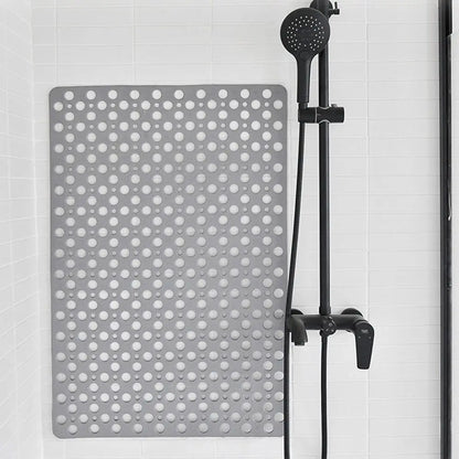 Extra Porous Large Bath Mat - Non-Slip, Strong Suction, Anti-Mold TPE Shower Mat for Kitchen and Bathroom