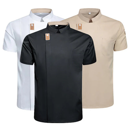 Unisex Chef Jacket – Summer Kitchen Shirt for Hotel, Restaurant, Bakery, Catering, and Cooking Uniforms