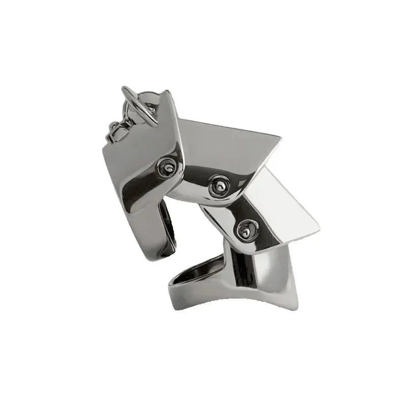Anime Oosaki Nana Cosplay Metal Knuckle Rings – Unisex Punk Hip-Hop Finger Armor Jewelry Prop