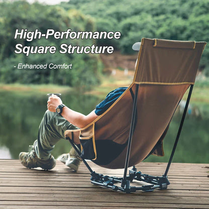 OneTigris Folding Camping Chair – Outdoor High Back Chair for Fishing, Trekking, BBQ, Beach & Gardening