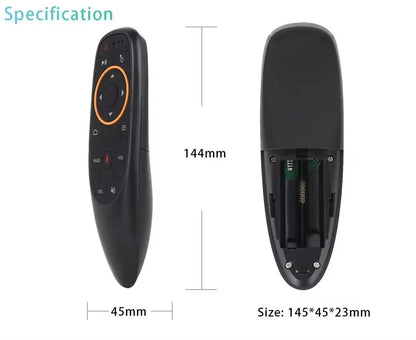 G10S Air Mouse Voice Remote Control – 2.4G Wireless Gyroscope & IR Learning for Android TV Box H96 MAX X88 PRO HK1