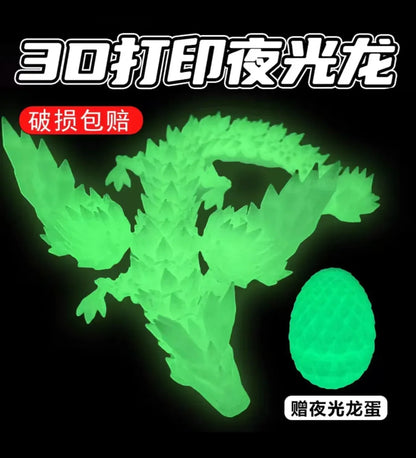 3D Printed Dragon Desktop Ornament – Fantasy Animal Figurine for Home & Office Decor, Christmas Gift