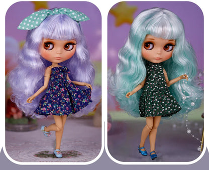 ICY DBS Blythe Doll – Tan Skin Matte Face with Eyebrows, 1/6 BJD Joint Body, Anime Christmas Gift