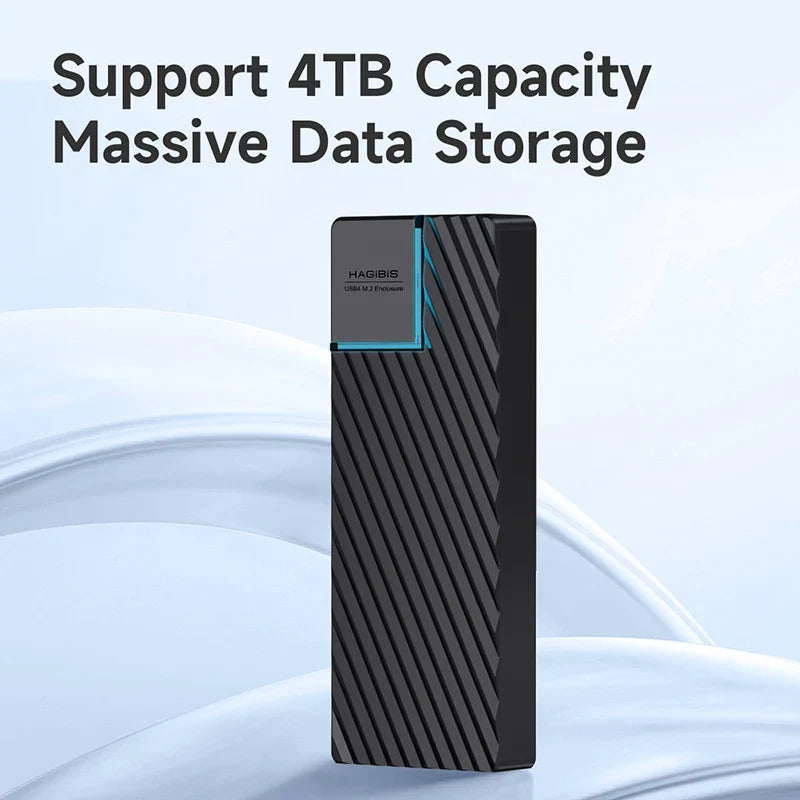 Hagibis USB 4.0 40Gbps M.2 NVMe SSD Enclosure – Compatible with Thunderbolt 4/3 & USB 3.2/3.1/3.0 External Hard Drive Case