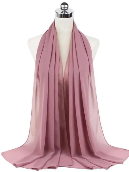 Women’s Solid Chiffon Instant Hijab – Ready-to-Wear Islamic Scarf, Muslim Shawl & Arab Head Wrap