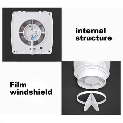 4 Inch Bathroom Exhaust Fan — Waterproof Wall Ventilator with Powerful Air Extractor Outlet