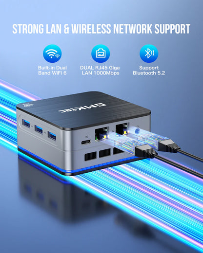 GMKtec G2 Mini PC – Intel 12th Gen Alder Lake N100, Windows 11 Pro, 12GB DDR5 RAM, 512GB SSD, WiFi 6 & BT5.2 Desktop Computer