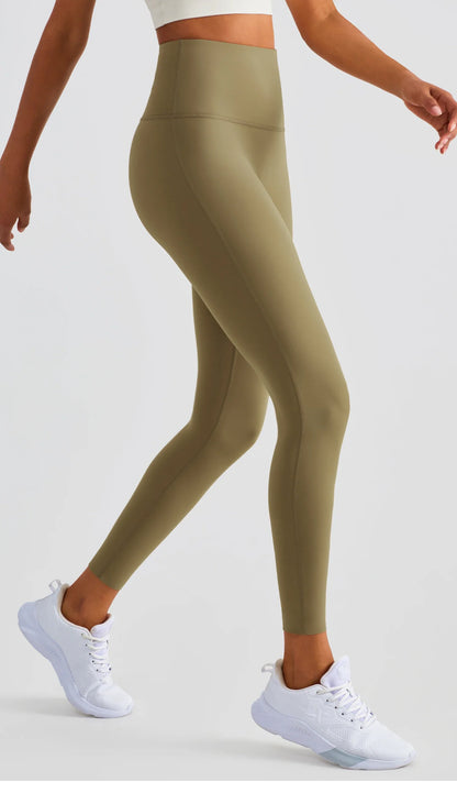 Women’s Lycra Four-Way Stretch Yoga Pants – High Waist Seamless Sports Leggings, T-Line Free Gym Fitness Wear
