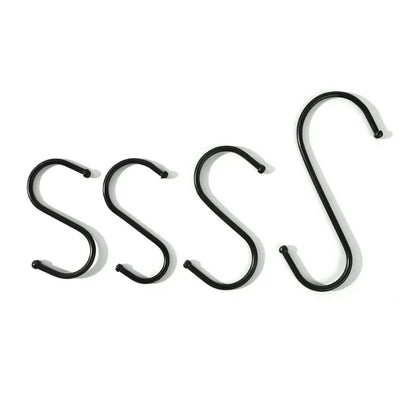 10/50pcs Metal S-Shape Hooks – Multi-Function Hangers for Kitchen, Bathroom, Bedroom, Clothes, Bags & Plants