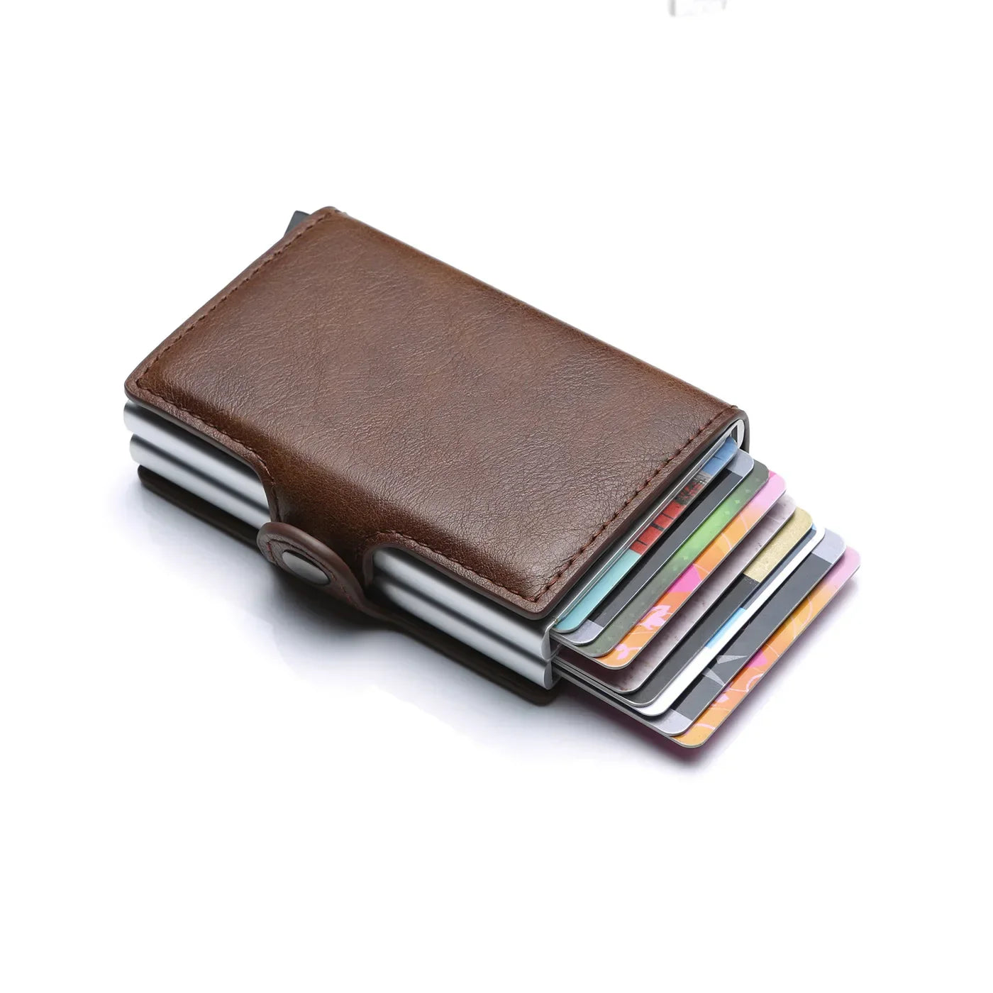RFID Carbon Fiber Slim Wallet for Men – Mini Card Holder with 14 Slots, Small Money Bag Purse