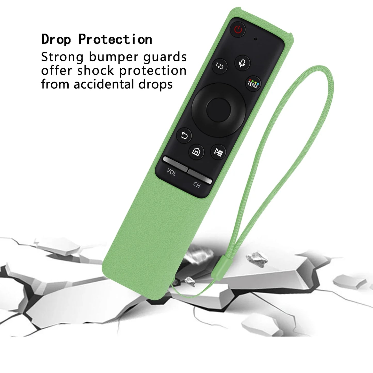 Shockproof Silicone Cover for Samsung TV Voice Remote Control: Compatible with BN59-01312B, BN59-01312H, BN59-01312F, BN59-01312M, RMCSPR1B