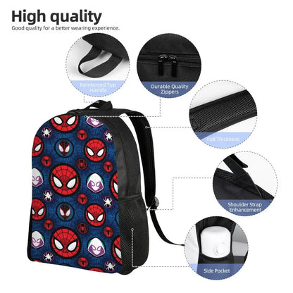 Custom Spider-Man Web Backpack – Water-Resistant School & College Bag for Men and Women