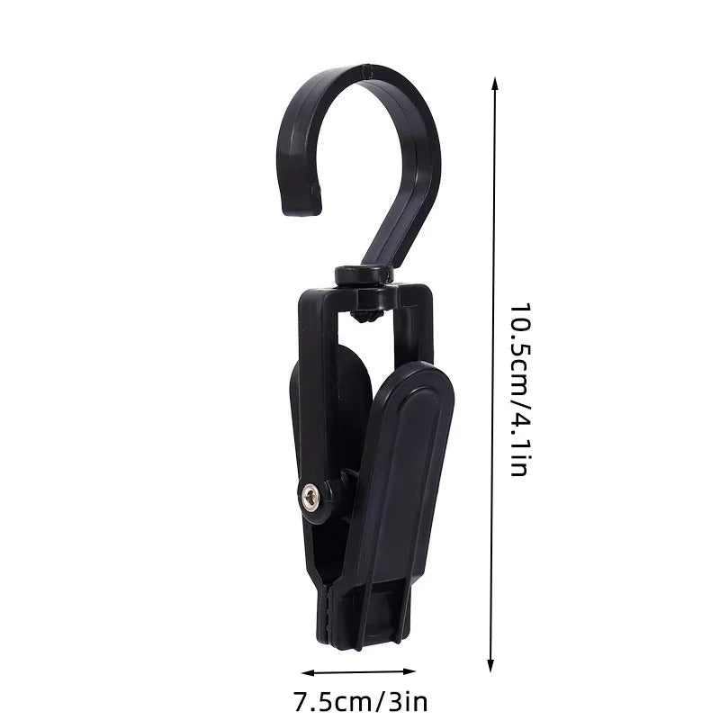 Houseeker 6-Hook Hat Holder — L-Shaped Wall Mount Rack for Baseball Caps & Belts