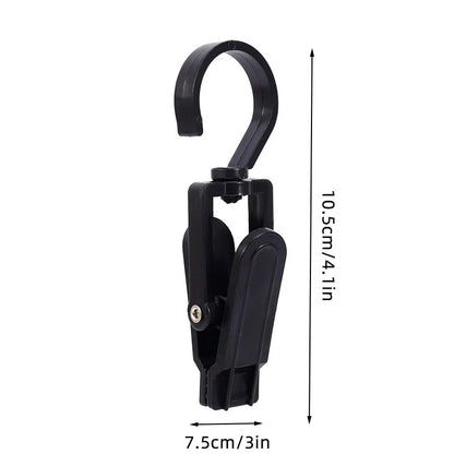 Houseeker 6-Hook Hat Holder — L-Shaped Wall Mount Rack for Baseball Caps & Belts