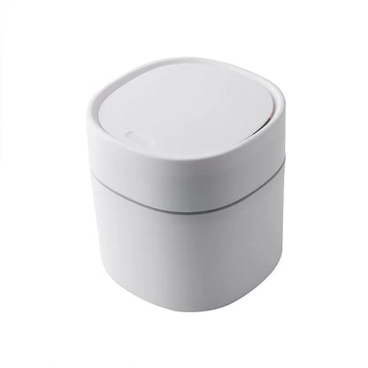Mini Desktop Trash Can - Compact Plastic Waste Bin for Office, Bathroom & Home