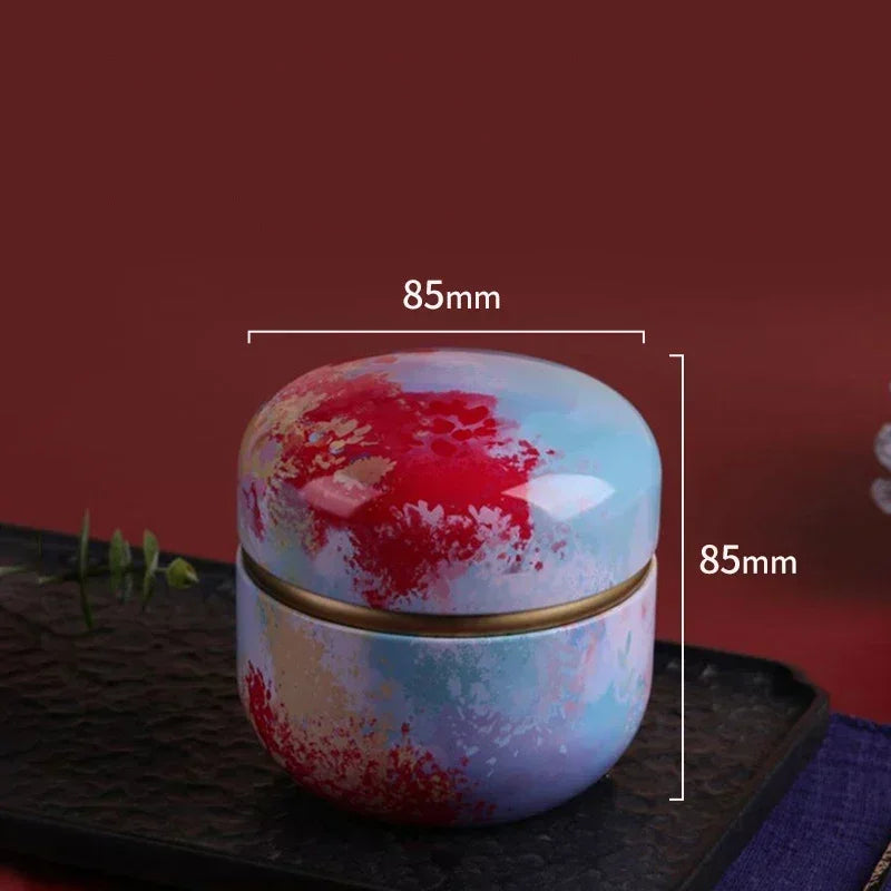 Portable Tea Caddy Tin Box – Sealed Storage Container for Tea, Coffee, Candy & Snacks | Mini Metal Organizer for Kitchen & Travel Storage