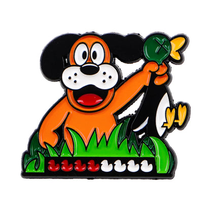 Funny Duck & Cute Dog Enamel Pin – Animal Lapel Brooch for Backpack, Clothing & Gifts