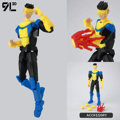 9L 3D Printed Invincible Tech Jacker T13 Lucky13 Action Figure – Multi-Jointed Motorcycle Collectible Model Toy Titan13