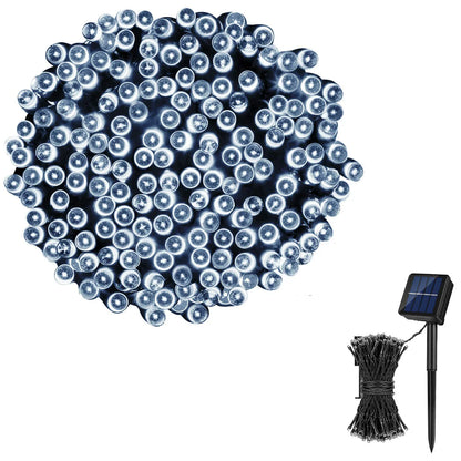 LED Solar Fairy Lights - IP65 Waterproof Outdoor String Lights with 8 Lighting Modes for Christmas & Wedding Decor