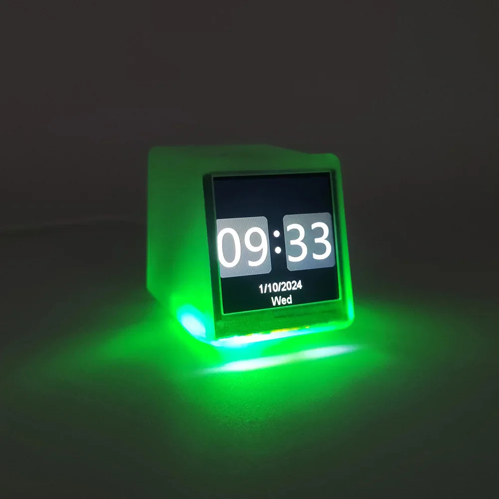 Bitcoin Price Tracker Nixie Tube Alarm Clock with RGB Lights, WiFi Weather Station, DIY Album & GIF Display