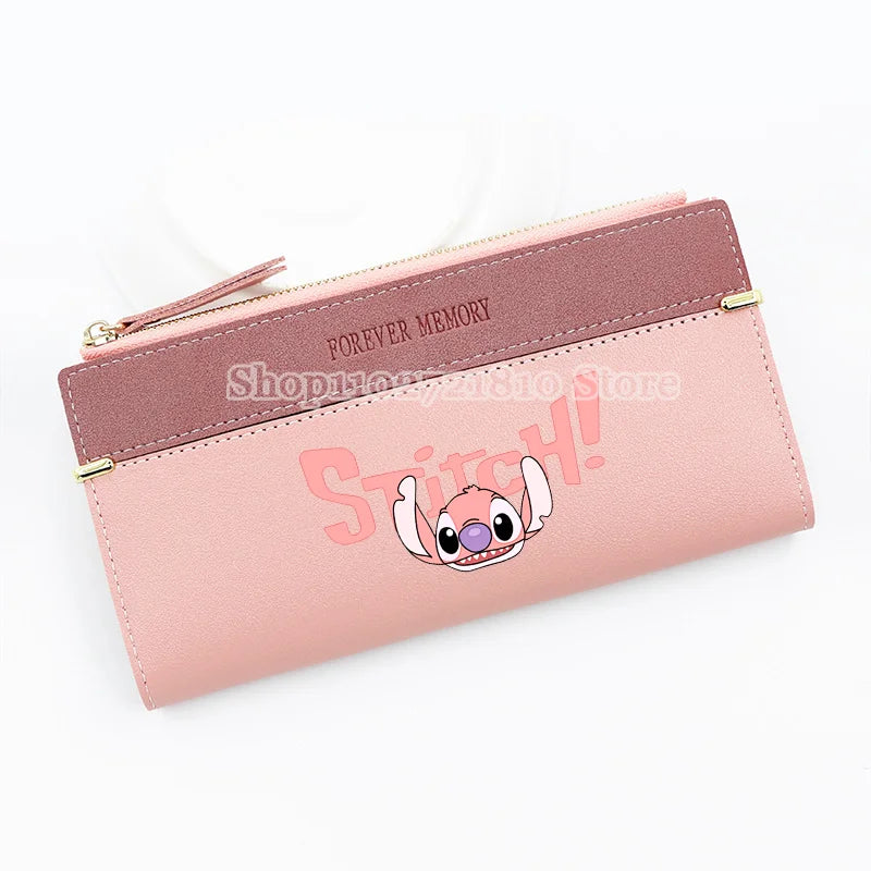 Disney Stitch Wallet for Women – Large Capacity Cartoon Coin Purse & Card Holder Clutch