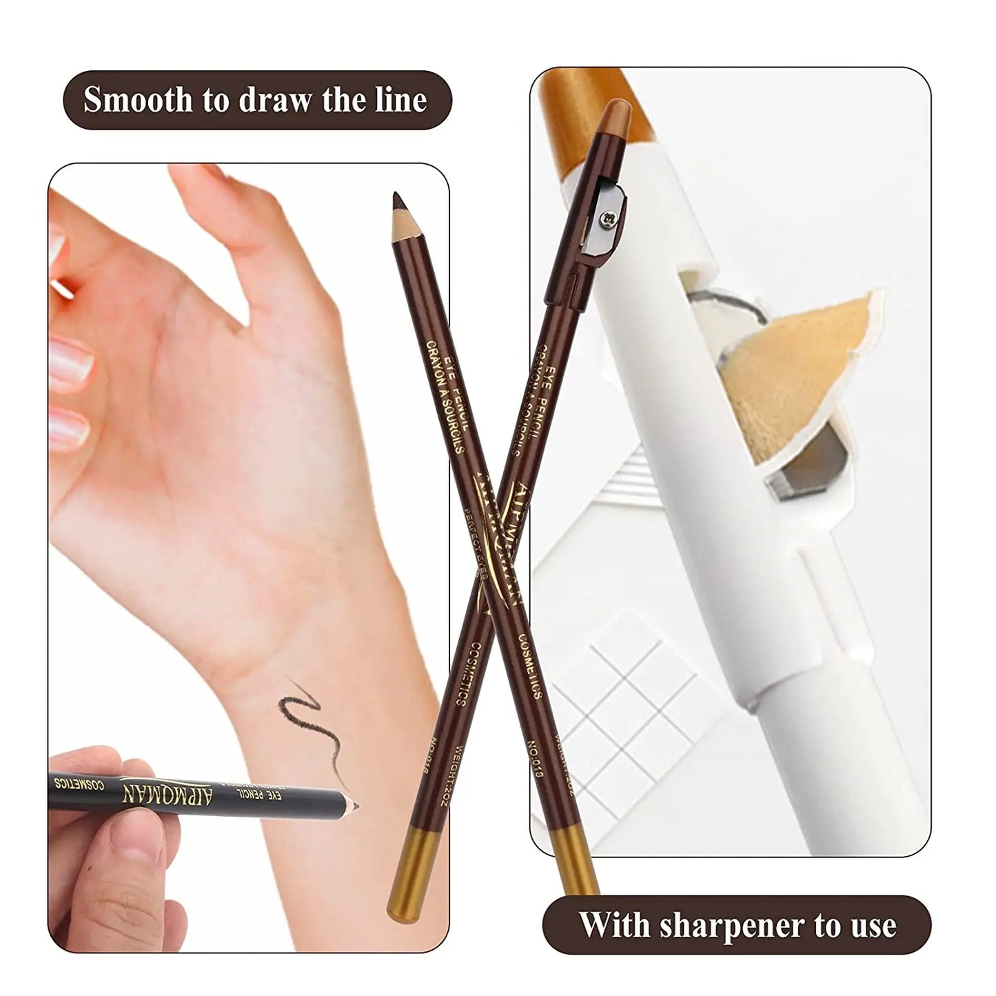 Men’s Beard & Hairline Pencil with Sharpener – Barber Shape Accessory & Eyebrow Makeup Pen