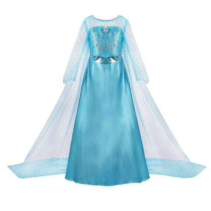 Kids Belle Costume - Girl Halloween Princess Cosplay Party Dress for Children, Rapunzel Cinderella Anna Elsa, Encanto Birthday Clothes